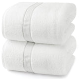 2 x RAW Customer Returns Utopia Towels - Luxurious 2-Piece Giant Bath Towel, 100 Ring-Spun Cotton, Highly Absorbent and Quick-Drying, Bath Towel Sauna Towel, Super Soft 90 x 180 cm, White  - RRP €67.98