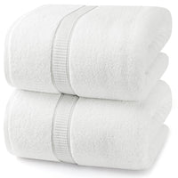 1 x RAW Customer Returns Utopia Towels - Set of 2 large cotton bath towels with hanger, sauna towels, large bath towels, hand towels 90 x 180 cm white  - RRP €38.99