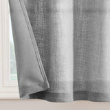 1 x RAW Customer Returns TOPICK Net Curtain Linen Bistro Curtain Kitchen Curtains Flax Semi-Transparent Light Filtering Pair of Scarves Modern Net Curtains for Living Room Country House Small Windows Set of 2 65 x 60 cm Grey - RRP €24.14