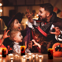 1 x Brand New THE TWIDDLERS 3 Flameless Real Wax Candles for Halloween Decoration - Battery Operated LED Candles Last up to 6 Continuous Hours - Safe and Child Friendly - RRP €20.4