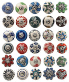 1 x RAW Customer Returns 30pcs Ceramic Knobs for Dresser Drawers Kitchen Cabinets Bathroom Cabinets Chests Vintage Colorful - RRP €25.9