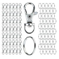 1 x RAW Customer Returns moinkerin 100 Pieces Keychain Carabiner Keyring Keychain Rings for DIY, Resin and Jewelry Making - RRP €9.59