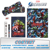 3 x Brand New Marvel Back To School Supplies, Desk Accessories with Notebook A4 Case School, Sharpener and Felt Pens Children, Avengers Stationery Set, Kawaii School Supplies, School Enrollment Gifts - RRP €34.98