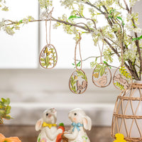 2 x RAW Customer Returns Valery Madelyn 24 pieces 5 cm Easter decoration, wooden decoration for hanging, Easter decoration - rabbit, bird, butterfly and rooster decorative hangers for Easter - RRP €30.2