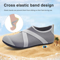 6 x Brand New Bathing shoes, beach shoes, water shoes, aqua shoes, swimming shoes, surf shoes, water sports, beach, pool, surfing, women and men zd.grey, 46 47 EU  - RRP €127.02