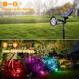 1 x RAW Customer Returns T-SUNUS solar spotlight garden multi-colored, solar spotlight for outdoors multi-color solar garden light garden 7 color changes for trees shrubs garden path 4 pieces - RRP €47.99