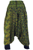 1 x RAW Customer Returns GURU SHOP Fluffy harem pants, harem pants, bloomers, Aladdin pants, women, green paisley, synthetic, size 40 - RRP €30.9