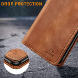 12 x Brand New AFARER Simple Style Wallet Phone Case Compatible with Samsung Galaxy A51 Folding Leather Case Shockproof Protection with Card Holder Stand - Brown - RRP €217.68