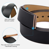 1 x RAW Customer Returns CHAOREN Leather Belt Men Brown Belt Men Brown Leather 35mm for Jeans Softer Leather Fits Better - RRP €17.14