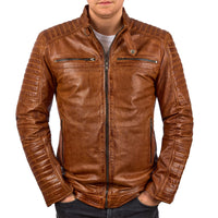 1 x RAW Customer Returns FAPA leather jackets light brown, XL  - RRP €99.3