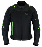 1 x RAW Customer Returns RAXUS Summer Motorcycle Jacket for Men-Track CoolPro, CE Approved FLUOR, 3XL  - RRP €78.35