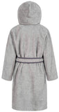 1 x RAW Customer Returns Morgenstern bathrobe children I teenagers I girls I boys I terry cloth I cotton I hood I size 170 176 I age 15-16 years I grey - RRP €30.2