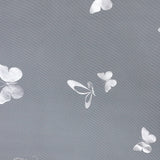 1 x RAW Customer Returns Heichkell Roman blind with drawstring voile Roman curtain modern small window kitchen curtain shiny butterfly decorative pattern silver WxH 60x140 cm - RRP €19.15