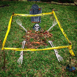 1 x RAW Customer Returns EXCEART Set of 5 Skeleton Bones and Skull Plastic Scary Skeleton for Halloween Decor Props Cemetery Decor Halloween Skeleton with Movable Joints - RRP €21.58