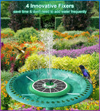 1 x RAW Customer Returns SZMP Solar Fountain 5W, 2024 Upgraded Glass Solar Pond Pump with 8 Nozzles 4000mAh Battery, Colorful LED Lights Solar Water Pump Floating Fountain Pump for Garden, Bird Bath, Pond, Water Feature - RRP €35.99