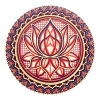 5 x Brand New Smallterm wall decoration metal wall bedroom lotus mandala art on the wall lotus mandala metal wall hanging for room decoration Bohemian wall art, 30 x 30 cm - RRP €77.0