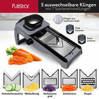 1 x RAW Customer Returns 7-in-1 Adjustable Stainless Steel Mandoline Vegetable Slicer Vegetable Grater - Cucumber Slicer Thin Slices - Grater for Vegetables - Slicer Vegetables - Kitchen Slicer Kitchen Grater - Kitchen Gadgets - RRP €32.06