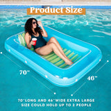 1 x RAW Customer Returns Sloosh L 178 x 117cm, Inflatable Sun Pool Lounge Float, 178 x 117 cm, Suntan Tub Raft Float, Tanning Pool with Pillow, Personal Pool Lounger for Adults Summer Fun Water Party - RRP €63.99