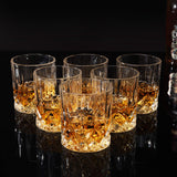 1 x RAW Customer Returns KANARS Whiskey Glasses, Lead-Free Crystal Glasses, 6-Piece Whiskey Glass, Luxurious Gift, 300 ml - RRP €47.21