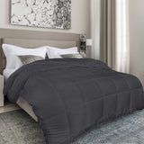 1 x RAW Customer Returns Utopia Bedding Quilted Duvet 220x260 cm, Bed Duvet 160 180, Nordic Filling 200 gr m in 100 Microfiber Gray  - RRP €29.09