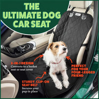 11 x Brand New MuttStuff Co Car Seat Cover for Dogs, with Free Pet Seat Belt, Waterproof Covers, Flaps for Full Front Cover or Small Hammock with Sturdy Walls, Travel Accessories - RRP €224.4