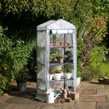 1 x RAW Customer Returns Vertical Garden Greenhouse The Ideal Solution for Growing Seedlings, Tomatoes, Cucumbers and Seed Cuttings - 4 Levels with Wire Shelves - Easy to Assemble - Dimensions 69 x 49 x 160 cm - RRP €42.07