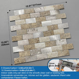 1 x RAW Customer Returns M MOFIT Self-adhesive wall tiles kitchen brick mosaic, peel and stick tile stickers matt 5 sheets, blue grey  - RRP €23.38