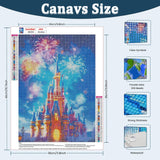 1 x Brand New CEOVR Diamond Painting Kit for Adults Diamond Painting for Adults Castle 5D Diamond Painting Complete Kit, Fantasy Diamond Kit for Adults, 30x40 cm Fireworks Diamond Painting for Adults - RRP €19.2