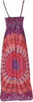 1 x RAW Customer Returns GURU-SHOP, Summer Dress, Boho Maxi Dress with Slit, Lilac Mandala, Synthetic, Garment Size 38, Long Midi Dresses - RRP €37.43