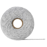 1 x Brand New Creative Deco Macrame Cord 3mm x 200m Light Gray Cotton Thread Crochet Cotton Macram Thread 3mm -0.5mm Ribbon for Crochet Bags, Wall Macrame Twine Decorations, Cord - RRP €22.8