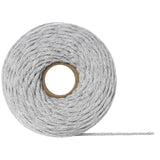 1 x Brand New Creative Deco Macrame Cord 3mm x 200m Light Gray Cotton Thread Crochet Cotton Macram Thread 3mm -0.5mm Ribbon for Crochet Bags, Wall Macrame Twine Decorations, Cord - RRP €22.8