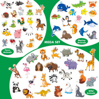 1 x RAW Customer Returns SpriteGru 59 Zoo Animals Drawing Magnets for Toddlers, Preschool Learning, English Version  - RRP €20.4