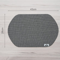 1 x RAW Customer Returns VILSTO Washable Placemats, Round Plate Coaster Placemat, Non-Slip Heat-Resistant Placemats, Dirt-Repellent and Washable, Table Decoration Dining Table, Pack of 4, Grey - RRP €27.99