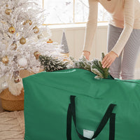 1 x RAW Customer Returns SONGMICS Christmas Tree Storage Bag, Artificial Tree Bag up to 270 cm, 600D Oxford Fabric Waterproof and Dustproof Bag, Foldable, Thick Handles, Green RXS003G01 - RRP €24.01