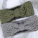 1 x Brand New 2PCS Velvet Bow Wool Headband Women s Velvet Bow Wool Headband, Knit Earmuffs, Warm Twist Headband for Autumn and Winter Accessories color 2  - RRP €9.08