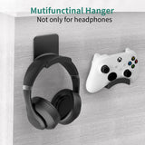 1 x RAW Customer Returns SPORTLINK Headset Holder Holder - Universal Headphone Hook Wall Mount Earphone Hanger with Strong Adhesive Tape for Multiple Devices, Desk, Wall, Table, Gaming Headphones Black  - RRP €10.07