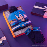 1 x RAW Customer Returns Sonic the Hedgehog Child Hat, Winter Hat Scarf and Gloves Set Blue 2 Pieces  - RRP €18.25