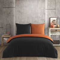 1 x RAW Customer Returns Vency bed linen 155x220 black copper - breathable - Renforc bed linen set with 1x duvet cover 155x220 1x pillowcase 80x80 - bed linen black copper - RRP €27.81