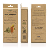 1 x RAW Customer Returns Natural drinking straws, straws made of bamboo grass, 20cm, disposable drinking straws, 100pcs. biodegradable - RRP €10.99