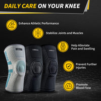 1 x RAW Customer Returns CAMBIVO 2 Pack Knee Brace Women Men, Knee Support with PMMA Side Stabilizers and Patella Pad, Bandage Knee Pads for Meniscus Tear, Arthritis, ACL, Joint Pain, Running, Volleyball, Sports - RRP €30.07