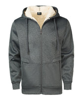 1 x Brand New SwissWell Winter Hoodie Men s Zip-Lined Sweat Jacket Men s Hooded Jacket 022 Grey, 2XL  - RRP €45.17