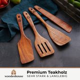 1 x RAW Customer Returns Wooden spatula set cooking spoon set I kitchen utensil set kitchen accessories set - wooden spatula wooden cooking spoon - cookware kitchen utensils kitchen set - high quality sustainable - RRP €26.99