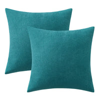 1 x Brand New MIULEE Set of 2 Pillowcases Decorative Chenille Pillowcases with Hidden Zipper Suitable for Bedroom Living Room 60x60 cm Green - RRP €20.4