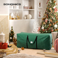 1 x RAW Customer Returns SONGMICS Christmas Tree Storage Bag, Artificial Tree Bag up to 270 cm, 600D Oxford Fabric Waterproof and Dustproof Bag, Foldable, Thick Handles, Green RXS003G01 - RRP €24.01