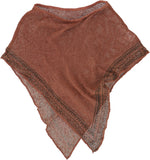 1 x RAW Customer Returns GURU SHOP Summer poncho, poncho, women, brown, cotton, size 38 - RRP €22.08