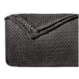 1 x RAW Customer Returns Dreamzie - Cuddly blanket 220x240 cm - Fluffy fleece blanket microfiber 100 polyester 260gsm - Blanket sofa with herringbone pattern and soft feel - Black - RRP €24.25