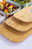 1 x Brand New Umami Premium Lunch Holder - Meals at Home Work Office, in glass, transparent bamboo - Zero Waste - Microwave and Dishwasher Safe - No BPA - Set of 3 - RRP €22.8