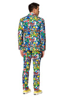 1 x RAW Customer Returns OppoSuits Funny Crazy Prom Suits for Men - Complete Set Jacket, Pants and Tie,Multicolor,46 - RRP €89.95