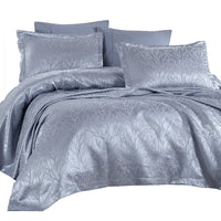 1 x RAW Customer Returns Elart bedspread 220x240 cm and 50x70 cm 2 pillowcases Bed cover, bed throw, bedspreads Jacquard chenille fabric blanket soft and modern Grey - RRP €55.45