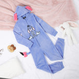 1 x RAW Customer Returns Disney Stitch Onesie Girls, Cuddly Warm Onesie Pajamas Children, Baby Yoda Gifts for Girls Christmas Blue Eeyore, 13-14 Years  - RRP €29.96